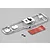 Killerbody 1/10 scale touring car fuel door accessory kit on a chrome plastic parts tree with double-sided tape and two small screws.