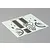 A Killerbody 1/10 scale decal sheet for the Alfa Romeo TZ3 Corsa featuring racing stripes, logos, and the Alfa Romeo serpent emblem.