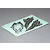 A sheet of Killerbody 1/10 scale crawler decals featuring dark grey abstract mountain or terrain patterns on a light blue backing paper.