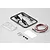 Killerbody 1/10 scale touring car wing mirror set including plastic parts tree, LED light unit, body clips, and small rubber O-rings.