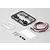 Killerbody 1/10 scale touring car wing mirror set including plastic parts tree, LED light wires, body clips, and small rubber O-rings on a grey background.
