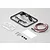 Killerbody 1/10 scale touring car wing mirror set including plastic parts, LED lights, body clips, and small O-rings on a grey background.