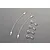 Two 100mm metal body ropes with crimped ends and four R-clips arranged on a grey surface.