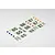 A decal sheet for an RC car featuring racing numbers 65, 66, and 67, along with driver names and small triangular markers.