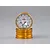 Two Killerbody 1.9 inch RC drift rims with a gold outer barrel and silver multi-spoke face stacked on a grey background.