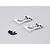 Two silver aluminium RC rear wing mounts with black mounting screws on a light grey background.