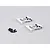 Two silver aluminium RC rear wing mounts with black screws on a light grey background.