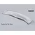 A silver carbon fibre style RC touring car rear wing or tail piece on a plain grey background.
