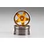 Two gold and silver aluminium RC drift rims stacked on a plain grey background.