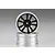 Killerbody 1.9" Black Aluminium Dual Spoke Rims 2Pcs 48491BLK