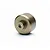 A gold-coloured aluminium differential case for an RC car, shown from a side angle against a white background.