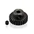 A black metal 27T 48P pinion gear for RC cars, shown with a small grub screw on a white background.