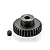A black metal 32T 48P pinion gear for RC cars, shown with a small grub screw on a white background.