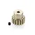 A 17-tooth 32P pinion gear made of metal, shown with a small black grub screw on a white background.