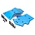 Rovan 5IVE-T Blue Aluminium Front & Rear Chassis Skid Plates w/ Mounting Hardware 87076B