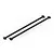 Two black metal RC car drive shafts with ball joints at each end, isolated on a white background.