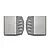 Two silver stainless steel gearbox skid plates for an RC car, featuring a vented design with five slots on each piece.