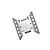GPM Racing stainless steel centre gearbox skid plate for RC vehicles, shown with two mounting screws against a white background.