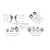 GPM Grey Silver Aluminium Front & Rear Portal Drive Set w/ C-Hubs & Gearbox Mounts TRX419211322-GS