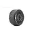 A single Jetko 1/8 scale GT Hot Dot tyre mounted on a black multi-spoke radial rim against a white background.