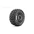 Jetko 3.3" Ex-Tomahawk Medium Soft Belted Buggy Tyres on Black Radial Rims - Glued Wheels 2Pcs JKO1501RBMSGB