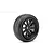 A single Jetko 1/10 scale RC front tyre mounted on a black multi-spoke Claw rim against a white background.