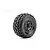 A single Jetko 1/10 scale Ex-Tomahawk SC tyre mounted on a black Claw rim, shown against a white background.