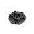 A black plastic Jetko 14mm hex wheel connector for RC cars, shown from a top-down angle against a white background.