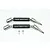 Two GPM Racing black and silver metal universal CVD drive shafts with small screws and washers on a white background.