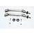 GPM Silver Steel & Aluminium Front Universal CVD Drive Shafts 2Pcs w/ Wheel Hexes & 3mm Shims SSLA1280FHA-S