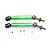 GPM Green Hardened Steel & Aluminium Rear Universal CVD Drive Shafts 2Pcs w/ Spring Steel Wheel Hexes SRUS41277RH-G