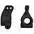 Two black RPM oversized rear axle carriers for ECX Boost RC cars, shown from side and front angles.
