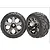 Traxxas 2.8" Anaconda Front Tyres on Black Chrome All-Star Rims - Glued Wheels 2Pcs 3777A
