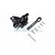 GPM Black Aluminium Motor Mount w/ Heat Sink Fins Set UDR018-BK