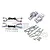 GPM Grey Silver Aluminium Rear Suspension Arms & Hubs Set TXM545522-GS