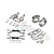GPM Grey Silver Aluminium X-Maxx Suspension & Drive Train Upgrade Set 52Pcs TXM54551921-GS
