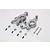 GPM Grey Silver Aluminium Front Steering Hub Carriers (C-Hubs) Set TXM021N-GS