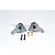 GPM Grey Silver Aluminium Rear Hub Carriers 2Pcs TT2B022-GS