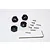 GPM Black Aluminium 12mm Wheel Hex +6mm Adapters 4Pcs w/ Axle Pins SLA010/6MM-BK