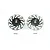GPM Black Aluminium +2mm Disc Brake Clawed Wheel Hexes 4Pcs RUS4010DX+2-BK