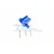 GPM Blue Aluminium Rear Centre Chassis Brace Mount MAK015RA-B
