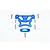 GPM Blue Aluminium Front Top Brace Set MAK015-B