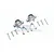 GPM Grey Silver Aluminium Front Steering Hubs 2Pcs MAG021-GS