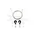 GPM Racing black aluminium towing hooks with a steel wire cable, mounting screws, nuts, and split rings on a white background.