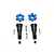 GPM Black Hardened Steel Front/Rear CVD Joints 2Pcs w/ Blue Aluminium Wheel Hub Hexes TXM8170N/JT-B