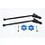 GPM Black Hardened Steel Universal CVD Drive Shafts 2Pcs w/ Blue Aluminium Wheel Hexes Set TXM170N-B