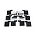 GPM Black Mud Flaps w/ Black Aluminium Mounts Set TRX4ZSP72-BK