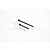 Two black hardened steel CVD drive shafts and two small metal pins for RC cars on a white background.