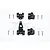GPM Black Aluminium Front/Rear Suspension Link Axle Mount Set TRX4089-BK