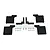 GPM Black Rear Mud Flaps w/ Black Aluminium Mounts Set SCX3ZSP10R-BK